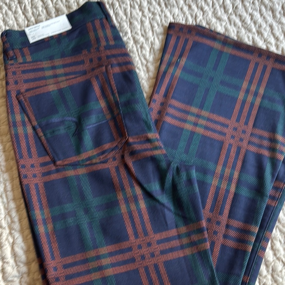 Plaid Pants in Blue and Green